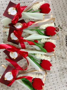 Crochet Tulip Bouquet With Lavender