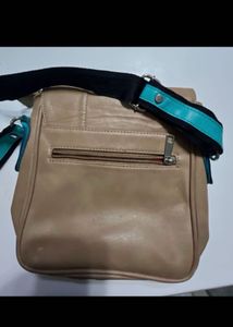 Vintage Leather &amp; Turquoise Accent Bag From Metro