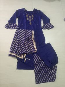 Nevy Blue Plazzo Pair With Dupatta