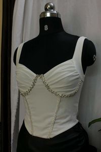 White Embellished Corset Like Top