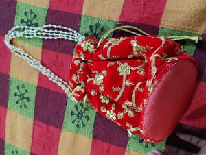 Red Velvet Potli Bag