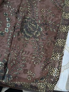Heavy Brown Sequin Work Saree