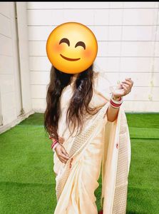 Peach Saree