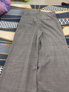 Wide Leg Plaid Pants