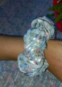 Floral Chiffon Scrunchie