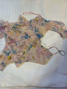 Zara Floral Ruffle Top