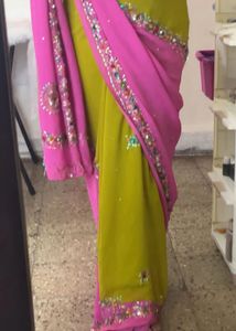 Y2K Bollywood Vintage Beaded Saree