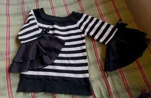 Striped Bell Sleeve Top