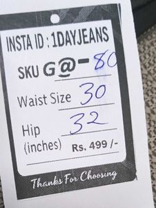 G@80 Size-30 Straight Jeans