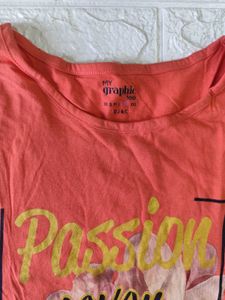 Coral Graphic Print Tee