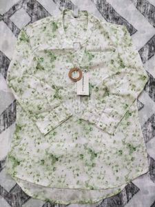 Stylish Green Print Top