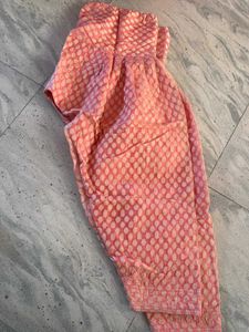 kurta pujama punjabi stye light pink colour