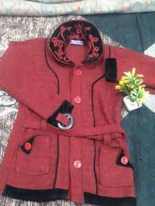 Girls Maroon Winter Coat