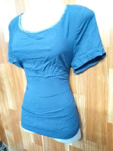 Blue Short Sleeve Top