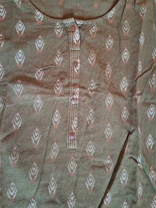 Green Printed Kurta
