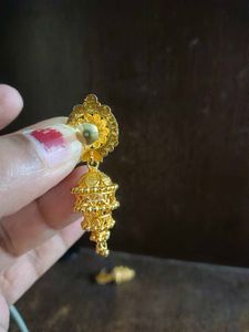 Gold Jhumka Earrings