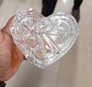 2pc Glass Jar Heart Shape Mini