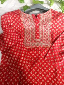 Red Kurta Set