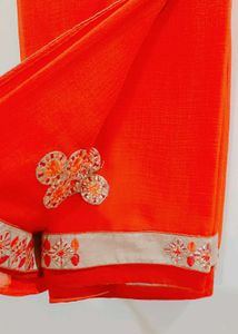 Elegant Orange Saree