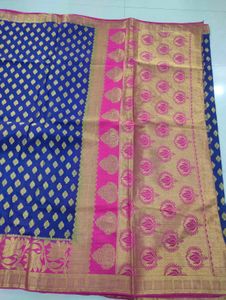 Elegant Blue Banarasi Saree