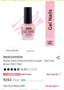 Nykaa Salon Shine Gel Nail Polish