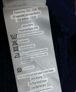 French Connection Men Striped Blue Sweater