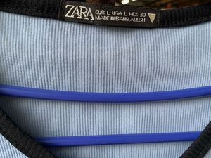 Zara Baby Blue Button-Up Top