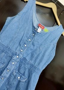 Light Blue Denim Dress For Girl Or Woman 36 Bust
