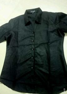 Black Button-Down Shirt