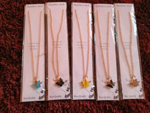Butterfly Charm Necklaces (Set Of 5 Chains)