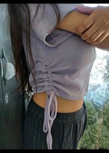 Cute Lavender Crop Top