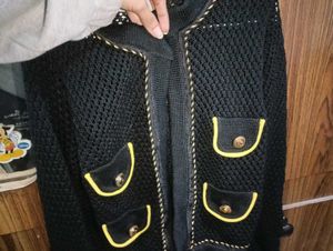 Chic Black Knit Jacket