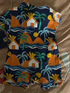 Blue Beach And Nature Romper