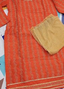 Orange Kurta Set