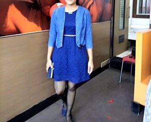 Navy Blue Mini Dress 👗
