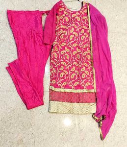 Pink Embroidered Kurta Set