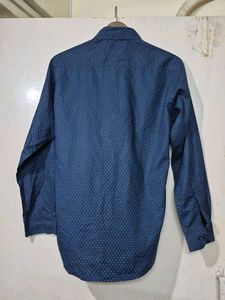 Navy Blue Patterned Shirt