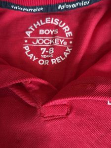 Boys Red Polo T-Shirt