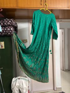 Green ethnic Kurta / dress with tassels