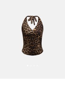 Leopard Print Halter Top