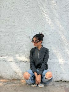 Stylish Black Bomber Jacket