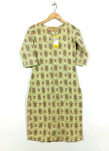 Light Green Floral Kurta Set (Women)