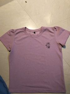 Mauve T-shirt with Cute Print