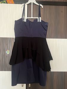 Blue Bustier Layered Dress