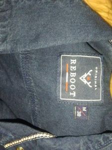 Plane Solid Dark Blue Daniem Shirt With Combo Prin