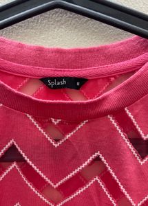 Splash Pink Zig Zag Top