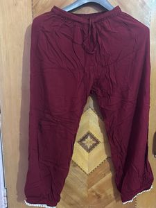 Cotton Maroon Cord Set