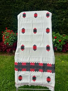 Handwoven Toda Embroidery Tribal Shawl