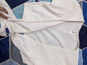 White Wrap Up Top