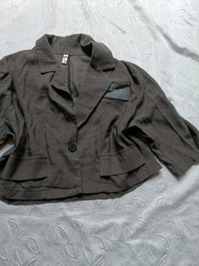 Vintage Cropped Blazer Style Top